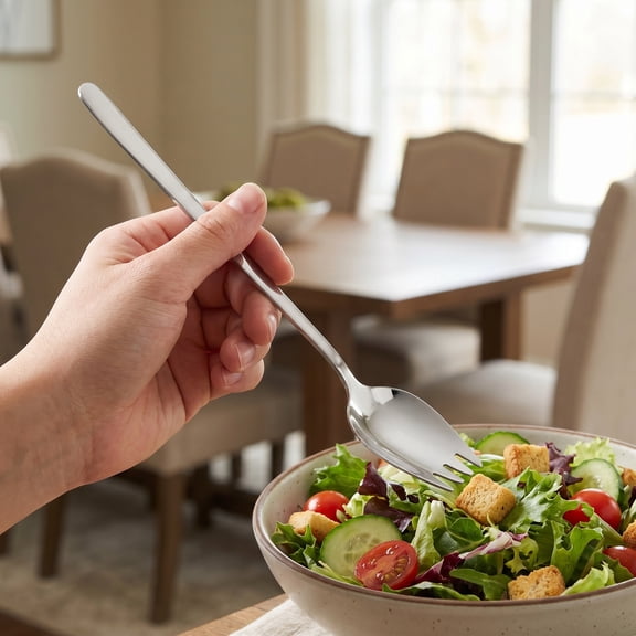 BESTYASH Multipurpose Stainless Steel Fork Spoon Set for Dining with Smooth Build 5Pcs