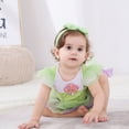 thumbnail image 4 of WIBACKER Infant Baby Girls Romper Tutu Dress 3-18M Princess Bodysuit Tulle Dresses with Headband Birthday Christmas Halloween Costume, 4 of 12