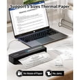 thumbnail image 4 of Impresora portátil Phomemo M832 inalámbrica para viajes, impresora térmica inalámbrica Bluetooth, compatible con varios tamaños para el hogar, la oficina y el automóvil, compatible con teléfonos y com, 4 of 5