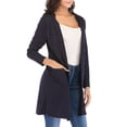 thumbnail image 5 of SHCKE Women's Long Sleeve Cardigans Casual Open Front Cardigan Shirt Lightweight Breathable Kimono Cardigans with Pockets Navy, 5 of 7