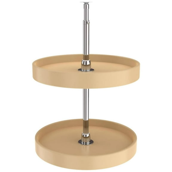 Rev-A-Shelf 6072-18-15-52 Classic 18" 2 Tier Full Circle Lazy Susan - Almond