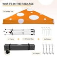 thumbnail image 6 of EAGLE PEAK 10x10 Slant Leg Pop Up Canopy Tent Easy One Person Setup Instant Outdoor Beach Canopy Folding Portable Sports Shelter 10x10 Base 8x8 Top(Orange Mushroom), 6 of 9