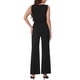 thumbnail image 3 of INSPIRAR CHIC Conjunto de Dos Piezas de Verano para Mujeres, Top Sin Mangas de Lino con Escote en V y Pantalones de Pierna Ancha, Color Negro, Talla S, 3 of 5