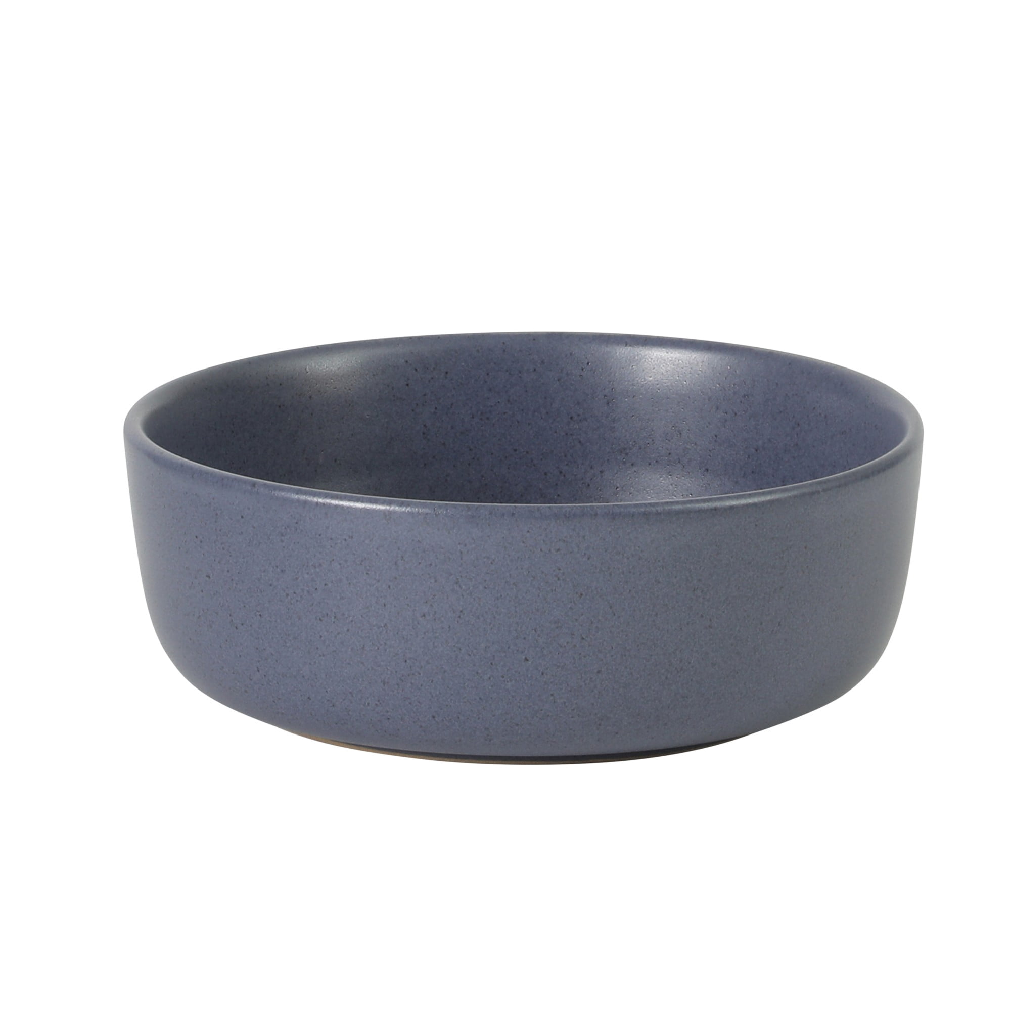 Gibson Elite Bayou Moon Plates and Bowls Sets, 16-Piece Blue Matte Stoneware Dinnerware Sets, Solid Color Reactive Glaze Dish Set