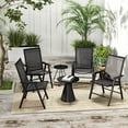 thumbnail image 2 of Outsunny 4-Piece Folding Dining Chair Set for Relaxing on Patio, Black, 2 of 10