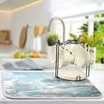 thumbnail image 5 of Snow Covered Pine Leaves Dish Drying Mat 18x24 Absorbent Dishes Pad Dish Drainer Mat Protector for Kitchen Fast Dry, 5 of 6