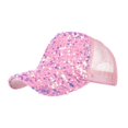 thumbnail image 1 of Summer Sequin Mesh Casual Breathable Sunshade Sunscreen Cap, 1 of 7