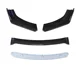 thumbnail image 3 of Kit de 4 piezas de parachoques delantero universal para coche, difusor divisor de alerón, fibra de carbono roja y blanca, 3 of 5