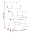 thumbnail image 4 of vidaXL Rocking Chair with a Stool Dark Grey Velvet, 4 of 5