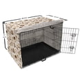 thumbnail image 6 of People Dog Crate Cover, Cartoon Portrait Photographs Instant Man and Woman Pictures Print, Easy to Use Pet Kennel Cover Small Dogs Puppies Kittens, 7 Sizes, Champagne Brown and Beige, by Ambesonne, 6 of 6