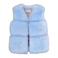 thumbnail image 4 of Girls Vest Casual Cozy Sleeveless Jacket Cold Weather Warm Lined Thermal Padded Coat Loose Soft Pile Comfortable Outerwear, 4 of 5
