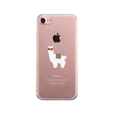 Llamas Sunglasses-Right Clear iPhone 7 Case For Best Friends
