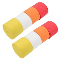 Luxshiny 8Pcs Colored Crepe Paper Streamers for DIY Crafts and Party Decorations White Red Yellow Orange 2500x1.8in