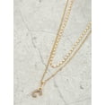 thumbnail image 2 of Time and Tru Goldtone Initial Letter "C" Necklace Set for Women, 2 Piece Set, 2 of 2
