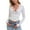 White, variant on Galabris Womens Long Sleeve V Neck T-shirts, Sexy Lace Slim Fitted Crop Tops, Elastic Breathable Smooth Casual Tee