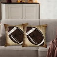 thumbnail image 2 of Vintage American Football Throw Pillow Cover Ball Games Sport Lover Rugby Decorative Pillow Cases Set of 2 20x20 Inch Cushion Cover for Sofa Couch, 2 of 6