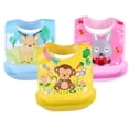 thumbnail image 4 of Ame Cartoon Waterproof Children Teething Bibs Baby's Eat Pockets Baby Silicone Bibs Baby Food Meal Pocket, 4 of 6