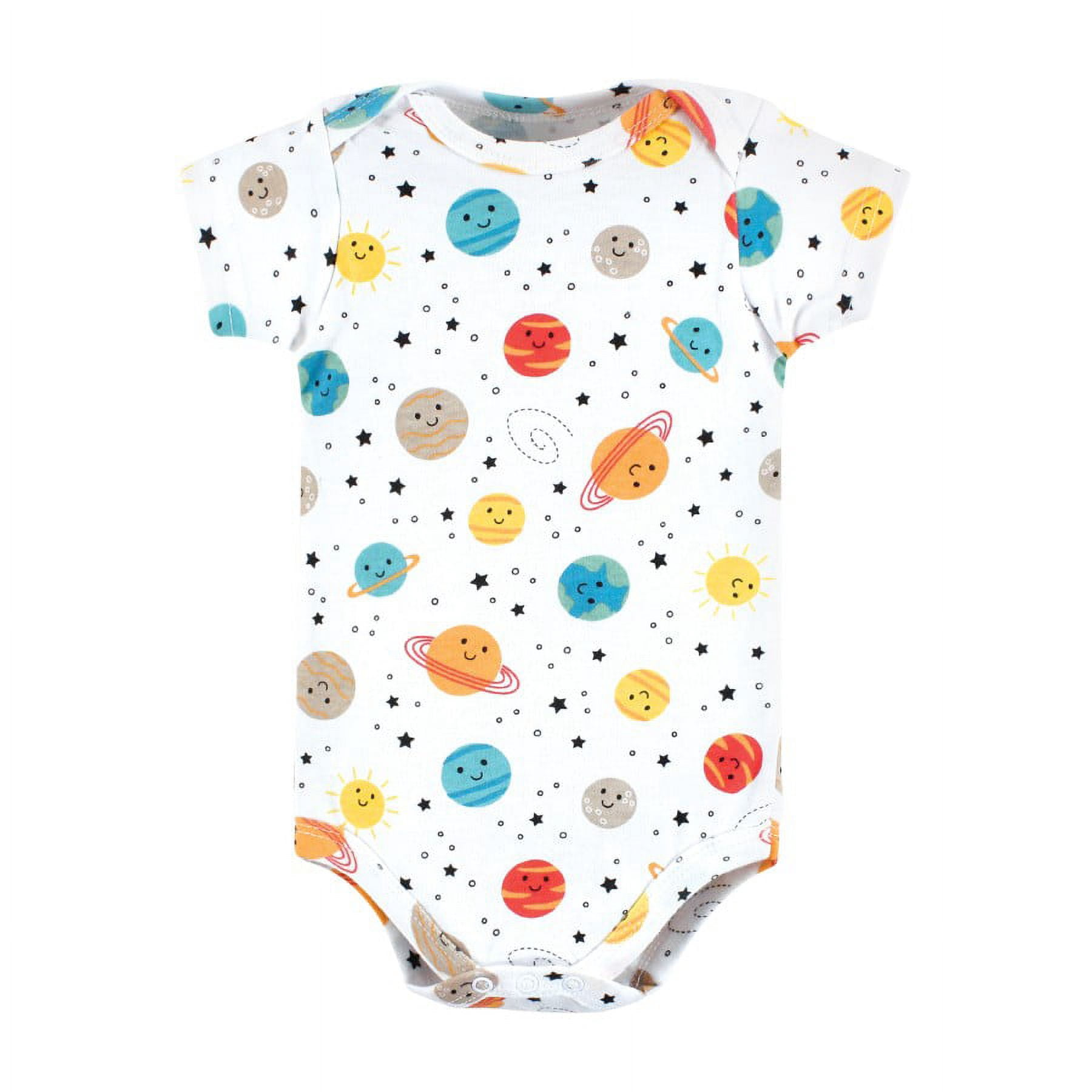 Hudson Baby Cotton Bodysuits, Happy Planets, Preemie