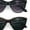 [2-Pack] Black, Tortoise, variant on SA106 Womens High Point Squared Half Rim Look Cat Eye Sunglasses White Orange