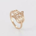 thumbnail image 4 of Hallow out Hamsa Hand of Fatima Evil Eye Ring Stainless Steel Band Ring Jewelry, 4 of 9