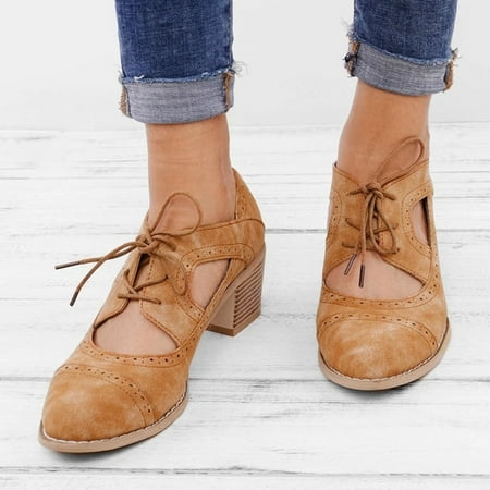 

Yeleire Fashion Women s Boots Shoes Short Retro Heels Breathable Chunky High women s boots