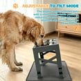 thumbnail image 7 of ZALALOVA Elevated Dog Bowls with Mat, Raised Dog Food Bowl Stand with 2 Stainless Steel Bowls, 5 Height Adjustable(3.15", 8.9", 10",11.2", 12.4") for Medium and Large Dogs（Gray）, 7 of 7