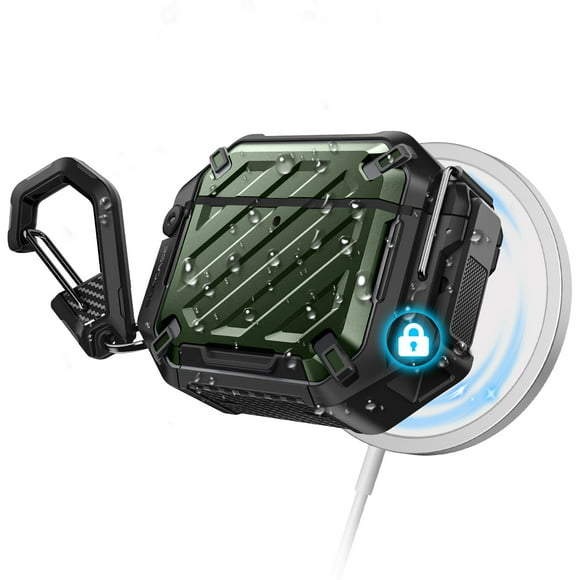 Funda SUPCASE para AirPods 4 con candado y mosquetón impermeable