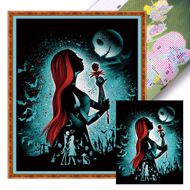 Kit Punto Cruz Sally Impreso Hilo Algodón Ecológico Bordado 14CT 40x50cm