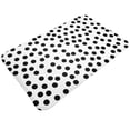thumbnail image 3 of Bathroom Rugs Non Slip Washable - Black white Irregular polka dot Kitchen Mats for Floor, Area Rugs for Entryway Rugs Indoor, Laundry Bathroom Room Door Rug with Rubber Backing 20x31.5in, 3 of 8