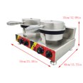 thumbnail image 2 of INTBUYING Commercial Electric Ice Cream Cone Machine Electric Waffle Maker Dual Baker Iron, 2 of 9