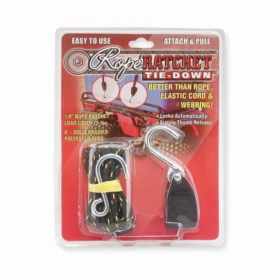 Rope Ratchet Rope Ratchet,Hook,6 ft.L,Polyester 10001