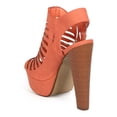 thumbnail image 3 of Speed Limit 98 EE50 Women Nubuck Peep Toe Caged Platform Hook and Loop Mule, 3 of 6