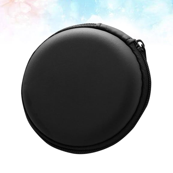 Milisten Black Hard Shell Earbuds Case with Zipper Pouch for Earphones, USB Cables, Chargers, and Small Accessories