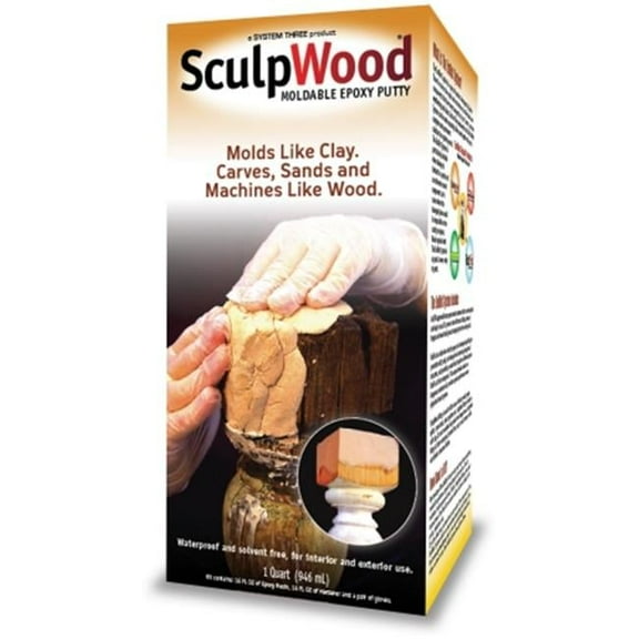 SYSTEM THREE SculpWood Brown Epoxy Adhesive 1600K16 At