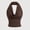 Brown, variant on Convertible Halter Multiway Neck Tie Camisole One Top Three Ways To Wear Adjustable Straps Lightweight Breathable Versatile Layering Piece For Travel And Everyday Wear Red L