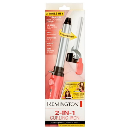 Remington Ceramic CI-5225CL Pink 2-in-1 Curling Iron