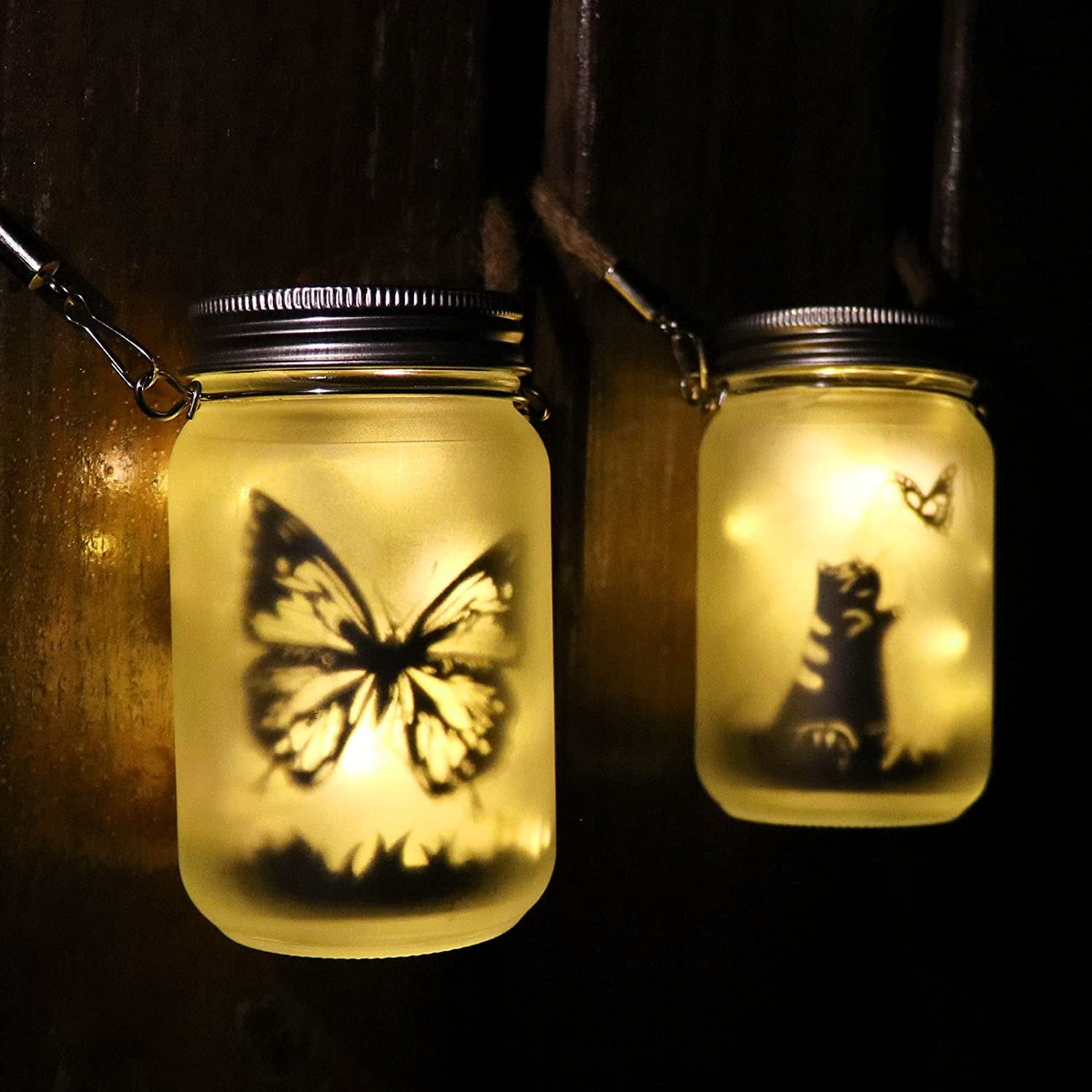 butterfly mason jar solar lights