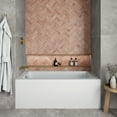 thumbnail image 2 of Streamline NAL-5560-BGL 60 in. x 32 in. Acrylic Left-Hand Drain Alcove Bathtub in Glossy White With External Drain in Brushed Gold, 2 of 10