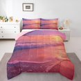 thumbnail image 2 of Erosebridal Romantic Beach Comforter Sets King Size, Pink Ocean Comforters & Duvets, Marine Coastal Decor, Reversible 3 Pieces, 2 of 8