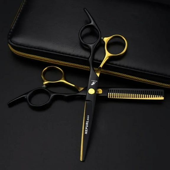 2pcs 6 Inch Hair Scissors Hair Thinning Cutting Clipper Barber Scissor Hair Shears Professional Barber Shop Hairdressing Scissors