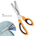 thumbnail image 4 of ICQOVD Stainless Steel Lace Scissors with Sawtooth Blade,Locking Cloth and Fabric Scissors for Sewing,Thread Cutting,Dog Teeth Design Craft and Home Use, 4 of 4