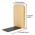 thumbnail image 2 of Aspire 1 Pair Small Beech Bookends, Non-Slip Book Ends for Heavy Books, Wood Book Stand Supports for Shelves and Books, 2 of 7