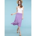 thumbnail image 5 of Made by Johnny Women's Lightweight Fold Over Flared Midi Skirt XXL LILAC, 5 of 6