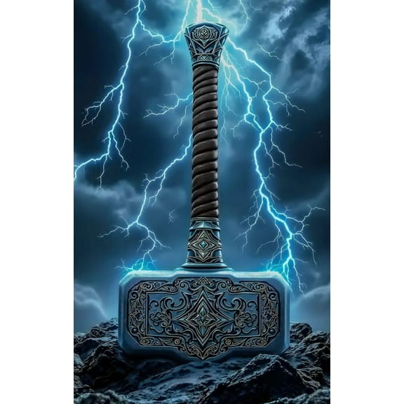 Thor Diamond Painting Kits for Adults, Raytheon hammer DIY 5D Diamond Art Kits for Beginners Full Round Drill Diamond Dots Crystal Craft Kits for Home Wall Art Decor 12x16 inch