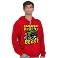 thumbnail image 3 of Cool Street Beast Cartoon Racecar Zip Hoodie Sweatshirt Men Brisco Brands S, 3 of 6
