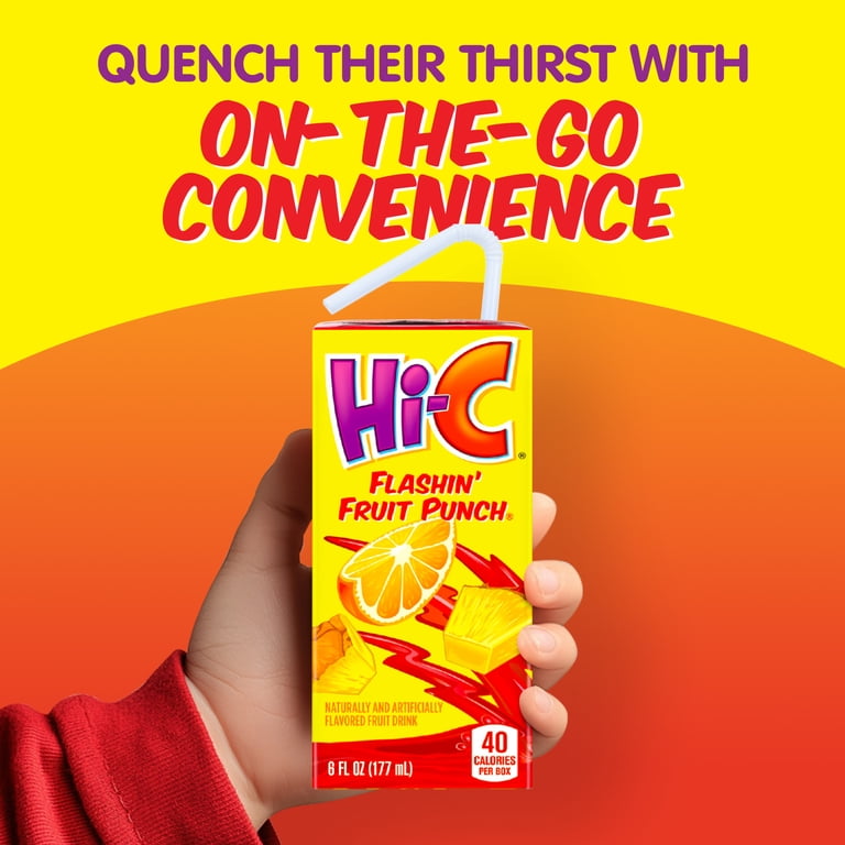 ゆちゃ Hi-C, Fruit Punch Juice Drink, 8 Pack, 6 fl oz cartons - Walmart.com