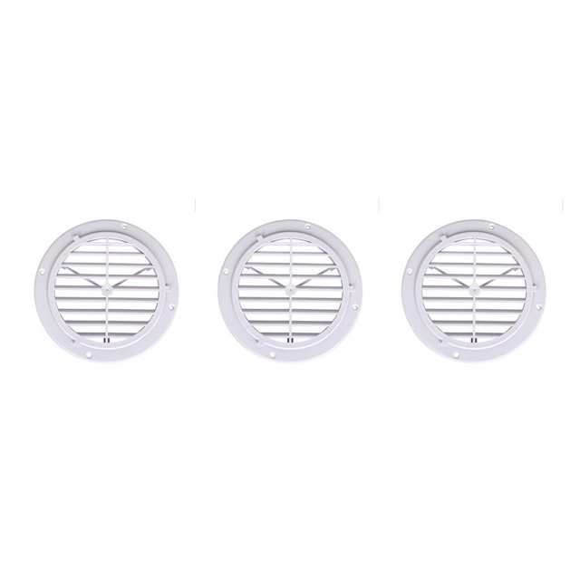 Scienceny Ventilación de aire Rejilla Rejilla Cubierta Salida Escape Ventilación Campana Flujo de aire Textura fina Ventilación de blanco keine Fahne 3piezas