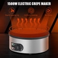 thumbnail image 5 of ChaoLink 16 inches Commercial Electric Crepe Maker - 1500W Pancake Maker Griddle Nonstick Plate & Stainless Steel Round Base -for Blintzes Eggs Bacon, 5 of 6
