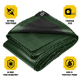 thumbnail image 5 of Core Tarps 10 Mil Heavy Duty Tarp Tarpaulin Waterproof Cover, Green and Black 30 x 50Ft, 5 of 7