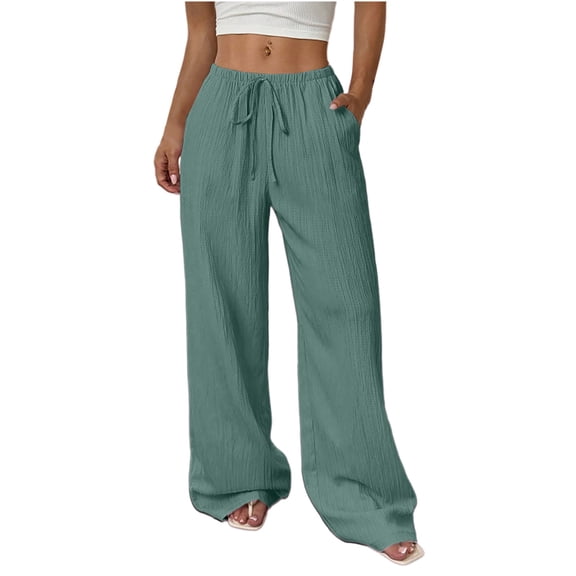 Pants for Women Casual Work Stretchy Slim Fit Trousers Office Slacks with Pockets